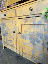 Load image into Gallery viewer, Golden vintage cupboard up close