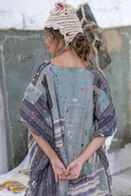 Load image into Gallery viewer, A symmetrical patchwork cover up dress half back view 
