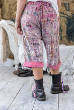 Load image into Gallery viewer, Long pink madras plaid shorts back view 
