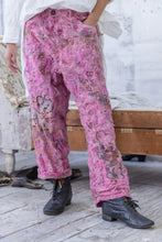 Load image into Gallery viewer, Embroidered pink pants up close view 
