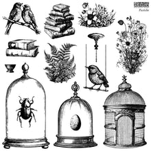 Load image into Gallery viewer, Iron Orchid Design Pastiche Stamp birds