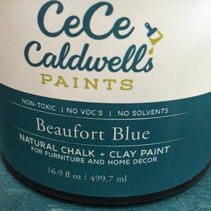 CeCe Caldwell's Beaufort Blue close up of label