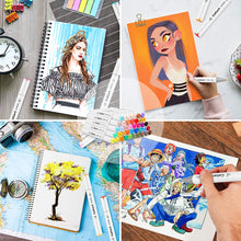 Load image into Gallery viewer, Caliart 121 Colors Artist Alcohol Markers Dual Tip Art Markers Twin Sketch Pens Permanent Alcohol Based Markers with Case for Adult Kids Halloween Coloring Drawing Sketching Card Making Illustration