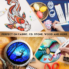 Load image into Gallery viewer, Caliart 121 Colors Artist Alcohol Markers Dual Tip Art Markers Twin Sketch Pens Permanent Alcohol Based Markers with Case for Adult Kids Halloween Coloring Drawing Sketching Card Making Illustration