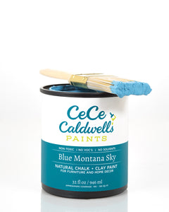 CeCe Caldwell's Blue Montana Sky can and brush