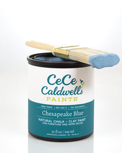 CeCe Caldwell's Chesapeake Blue can and brush