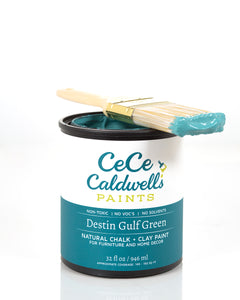 CeCe Caldwell's Destin Gulf Green can and brush