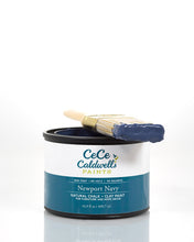 Load image into Gallery viewer, CeCe Caldwell&#39;s Paint Newport Navy can and brush
