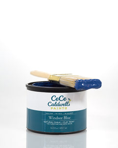 CeCe Caldwell's Windsor Blue can and brush