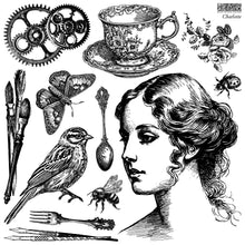 Load image into Gallery viewer, Up close pictures of women, bird and teacup
