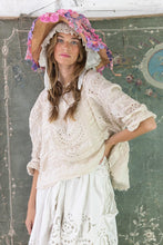 Load image into Gallery viewer, Full eyelet peasant blouse front view 

