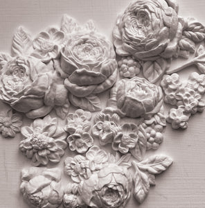 Close view of Rose mold out of air, dry clay ￼