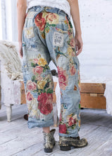 Load image into Gallery viewer, Baggy jeans with rose patches back view

