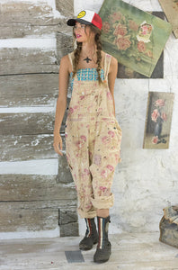 Magnolia Pearl Floral Print Love Overalls #060