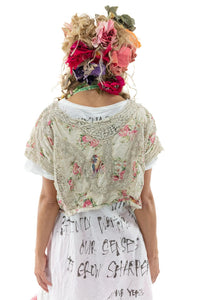 Magnolia Pearl Floral Dejah Cropped Blouse #1334