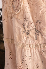 Load image into Gallery viewer, Up close eyelet dress with stitched bird
