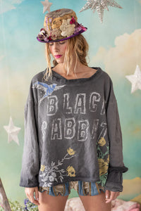 Magnolia Pearl Black Sabbath After Forever Hermosa Sweatsirt Top 2281