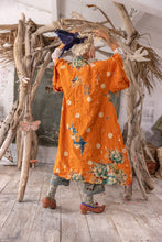 Load image into Gallery viewer, Full back view of orange kimono
