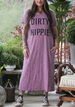 Load image into Gallery viewer, Vintage Berry Dirty Hippie Jaded Gypsy T-shirt Dress
