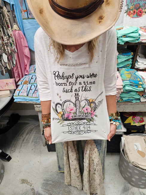 Esther 4:14 Tattered Crown T Shirt