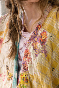 Patchwork Beatix Kimono Jacket neckline