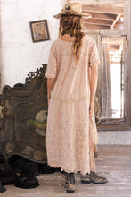 Load image into Gallery viewer, Full back view of pink eyelet dress
