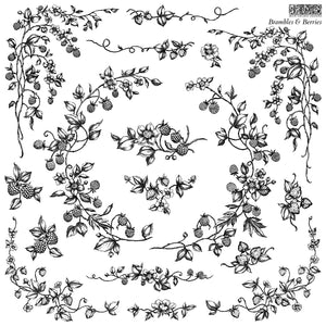 Iron Orchid Designs Brambles and Berries 1 page Stamp