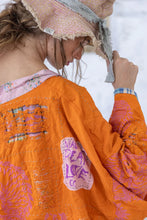 Load image into Gallery viewer, Orange kimono patch shoulder view up close
