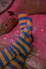 Load image into Gallery viewer, Magnolia Pearl Stripe OTK Socks 194
