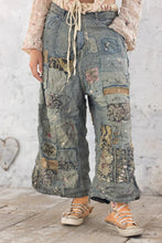 Load image into Gallery viewer, Up close front view of patchwork pants
