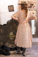 Load image into Gallery viewer, Full back view, pink eyelet dress
