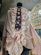 Load image into Gallery viewer, Pink Extra Ruffle Cotton Shirt One Size
