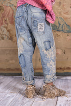 Load image into Gallery viewer, Lace Embroidered Miner Denims Pants rear view
