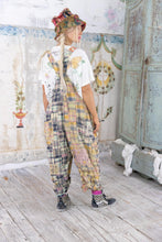 Load image into Gallery viewer, Patchwork Love Overalls rear

