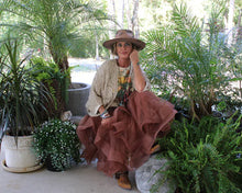 Load image into Gallery viewer, Jaded Gypsy Ruffled Dream Tulle Skirt in Chocolate
