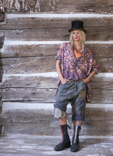 Load image into Gallery viewer, Front view of oversized, floral prairie shirt ￼
