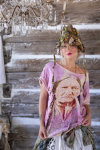 Load image into Gallery viewer, Front view of purple T with Sitting Bull pic
