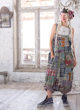 Load image into Gallery viewer, Full view baggy plaid overalls
