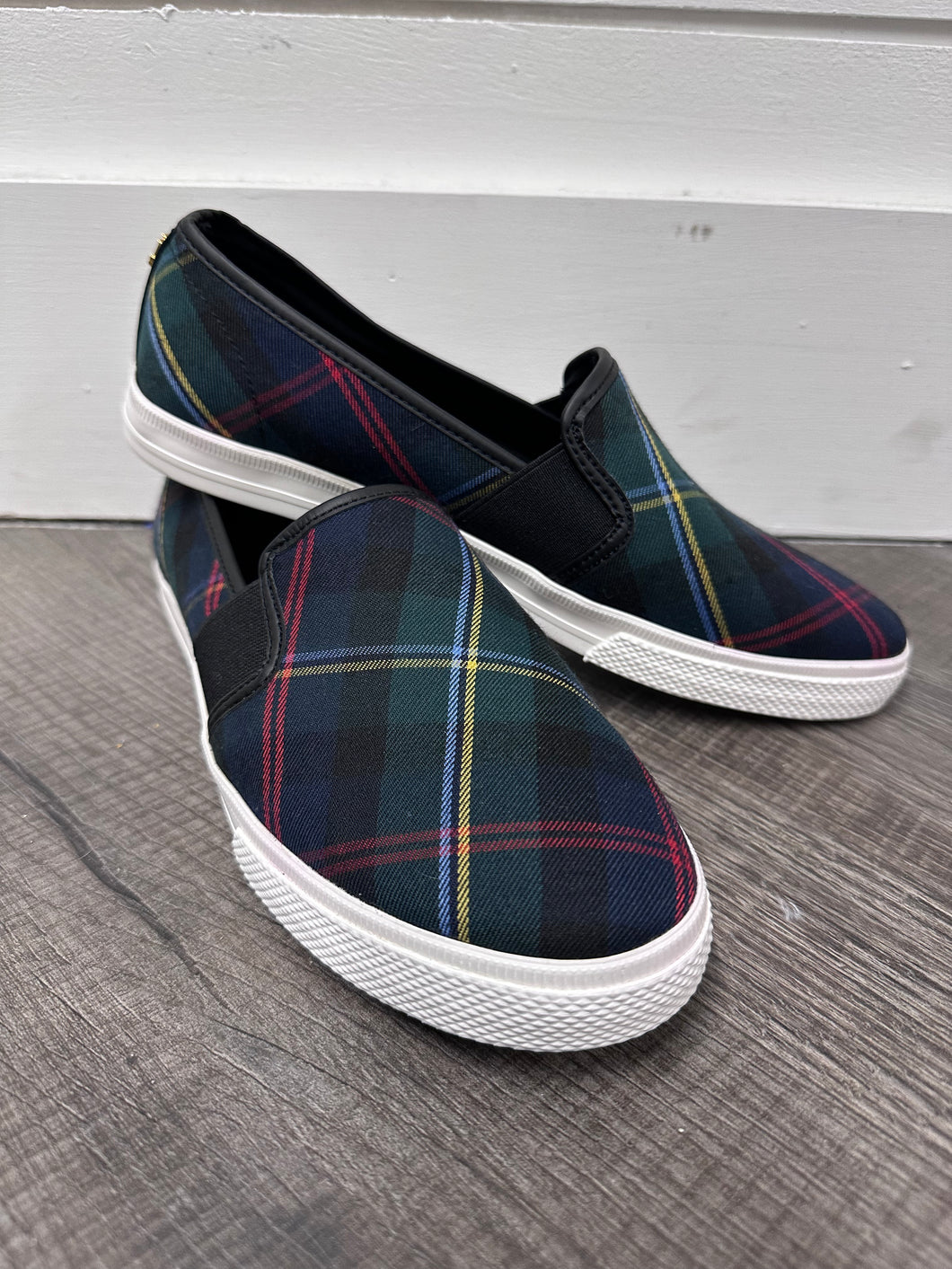 Ralph Lauren Slip on Plaid Shoe Sz 9