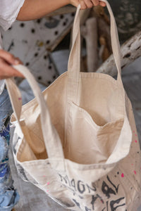 Inside canvas tote