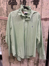 Load image into Gallery viewer, Green and White Checkered Ralph Lauren Upcycled  Button Up
