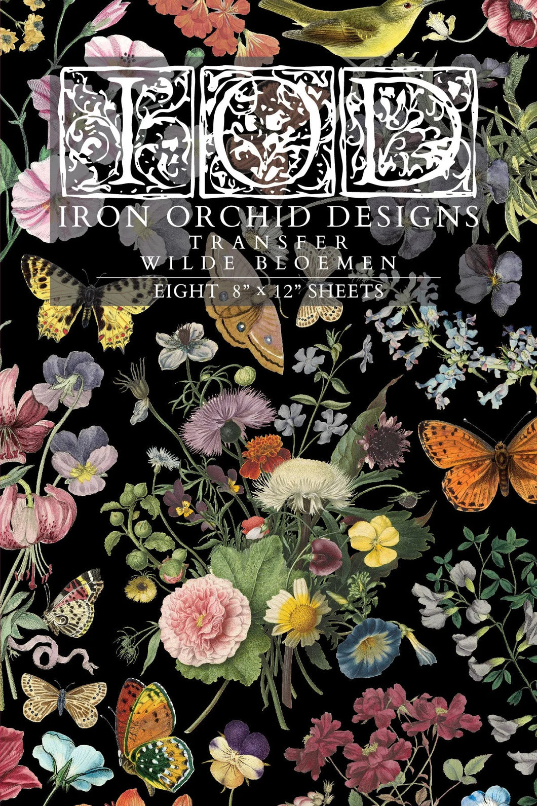 Iron Orchid Designs Transfer Wilde Bloemen