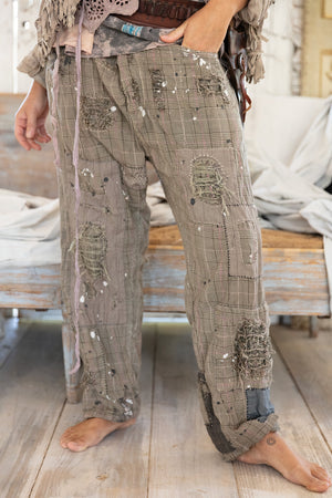 Magnolia Pearl Check Miners Pants with Paint