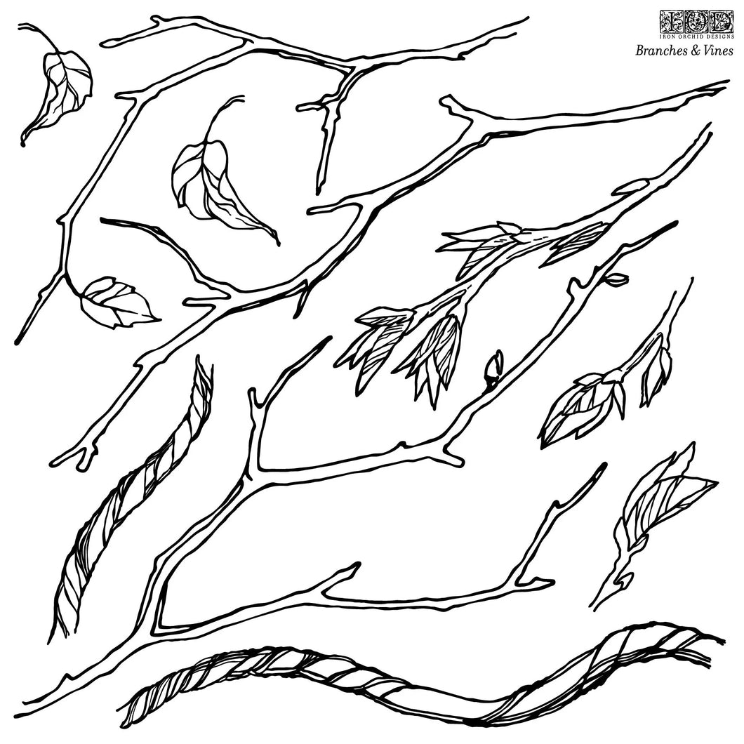 Iron Orchid Designs Decor Stamp Branches & Vines
