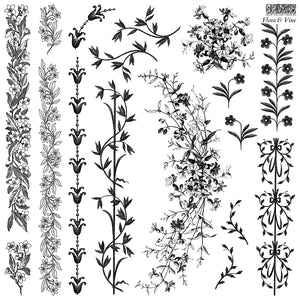 Iron Orchid Designs Decor Stamp Flora & Vine