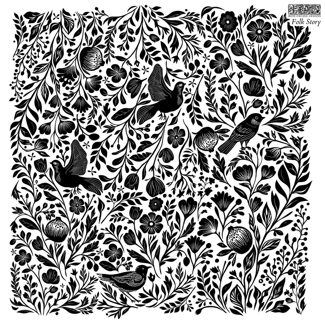 Iron Orchid Designs Decor Stamp Folk Story