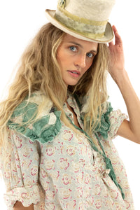 Magnolia Pearl Hand block print Ines classic shirt
