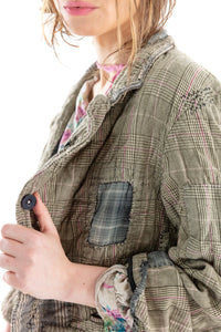 Magnolia Pearl Teddy Check Kelly cropped coat