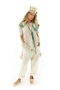 Magnolia Pearl Hand block print Ines classic shirt