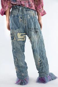 Magnolia Pearl appliqué seven denim pants